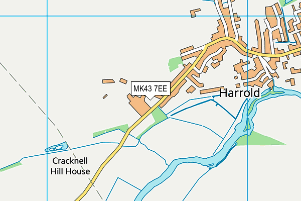MK43 7EE map - OS VectorMap District (Ordnance Survey) MK43 7EE map - OS VectorMap District (Ordnance Survey)