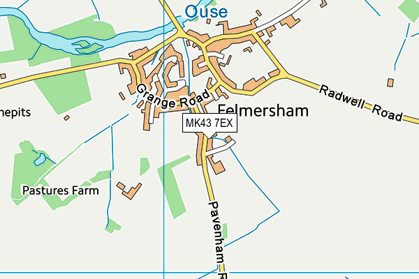 MK43 7EX map - OS VectorMap District (Ordnance Survey) MK43 7EX map - OS VectorMap District (Ordnance Survey)