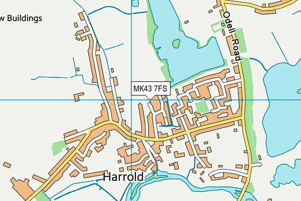 MK43 7FS map - OS VectorMap District (Ordnance Survey) MK43 7FS map - OS VectorMap District (Ordnance Survey)
