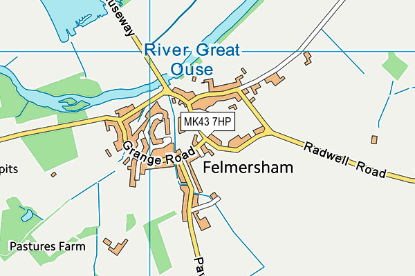 MK43 7HP map - OS VectorMap District (Ordnance Survey) MK43 7HP map - OS VectorMap District (Ordnance Survey)