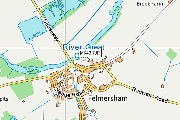 MK43 7JP map - OS VectorMap District (Ordnance Survey) MK43 7JP map - OS VectorMap District (Ordnance Survey)