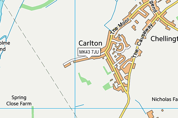 MK43 7JU map - OS VectorMap District (Ordnance Survey) MK43 7JU map - OS VectorMap District (Ordnance Survey)