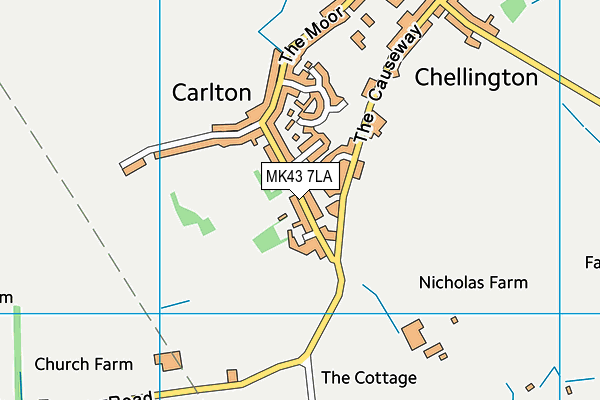MK43 7LA map - OS VectorMap District (Ordnance Survey) MK43 7LA map - OS VectorMap District (Ordnance Survey)