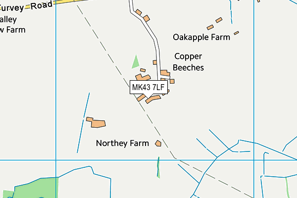 MK43 7LF map - OS VectorMap District (Ordnance Survey) MK43 7LF map - OS VectorMap District (Ordnance Survey)