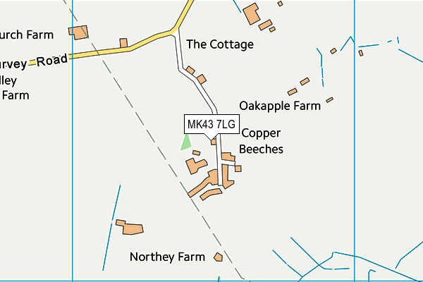 MK43 7LG map - OS VectorMap District (Ordnance Survey) MK43 7LG map - OS VectorMap District (Ordnance Survey)