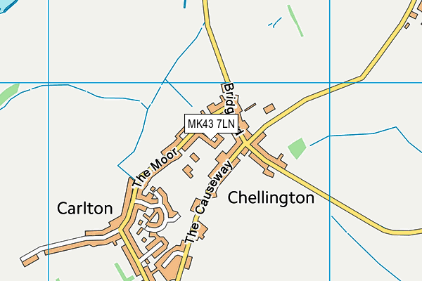 MK43 7LN map - OS VectorMap District (Ordnance Survey) MK43 7LN map - OS VectorMap District (Ordnance Survey)