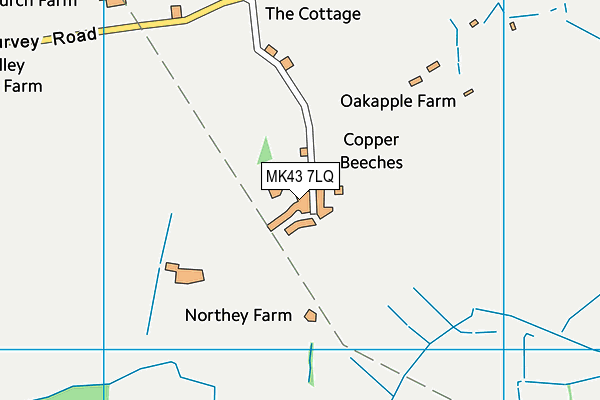 MK43 7LQ map - OS VectorMap District (Ordnance Survey) MK43 7LQ map - OS VectorMap District (Ordnance Survey)