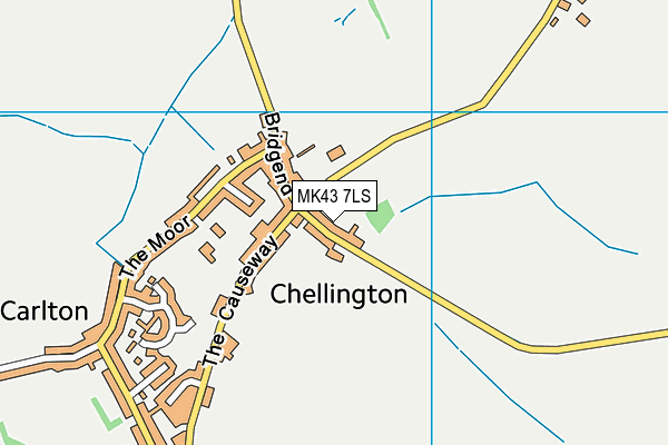MK43 7LS map - OS VectorMap District (Ordnance Survey)
