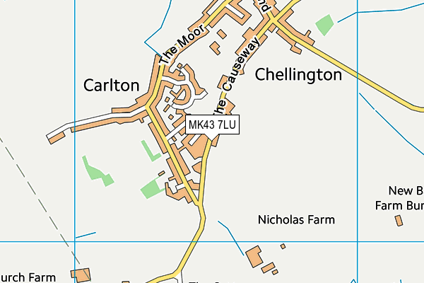 MK43 7LU map - OS VectorMap District (Ordnance Survey) MK43 7LU map - OS VectorMap District (Ordnance Survey)