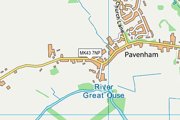MK43 7NP map - OS VectorMap District (Ordnance Survey) MK43 7NP map - OS VectorMap District (Ordnance Survey)