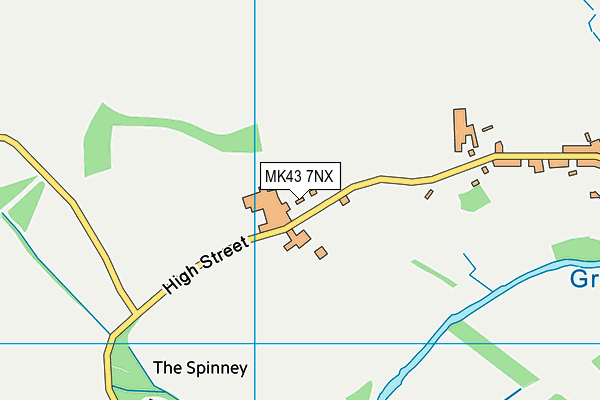 MK43 7NX map - OS VectorMap District (Ordnance Survey)