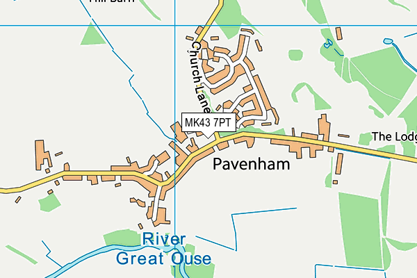 MK43 7PT map - OS VectorMap District (Ordnance Survey) MK43 7PT map - OS VectorMap District (Ordnance Survey)