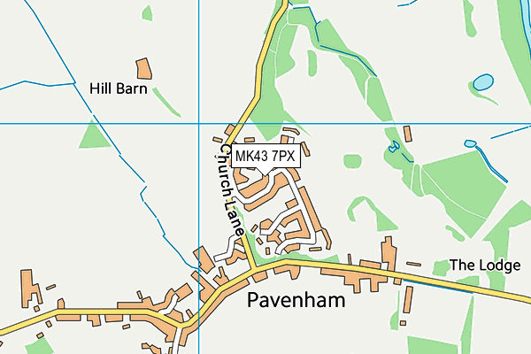 MK43 7PX map - OS VectorMap District (Ordnance Survey) MK43 7PX map - OS VectorMap District (Ordnance Survey)