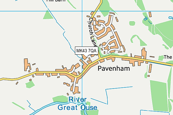 MK43 7QA map - OS VectorMap District (Ordnance Survey) MK43 7QA map - OS VectorMap District (Ordnance Survey)