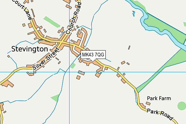 MK43 7QG map - OS VectorMap District (Ordnance Survey)