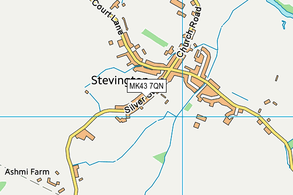 MK43 7QN map - OS VectorMap District (Ordnance Survey)