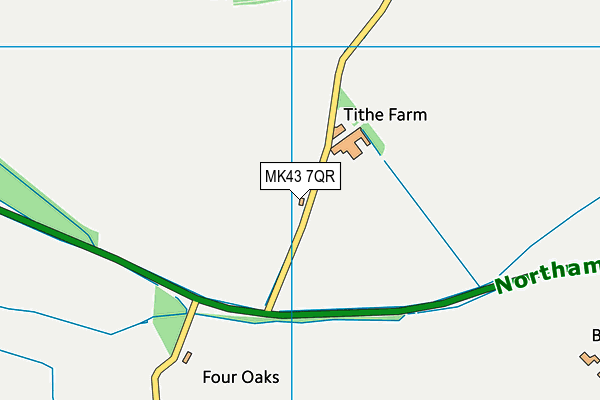 MK43 7QR map - OS VectorMap District (Ordnance Survey) MK43 7QR map - OS VectorMap District (Ordnance Survey)