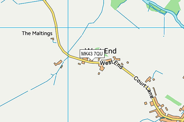 MK43 7QU map - OS VectorMap District (Ordnance Survey) MK43 7QU map - OS VectorMap District (Ordnance Survey)