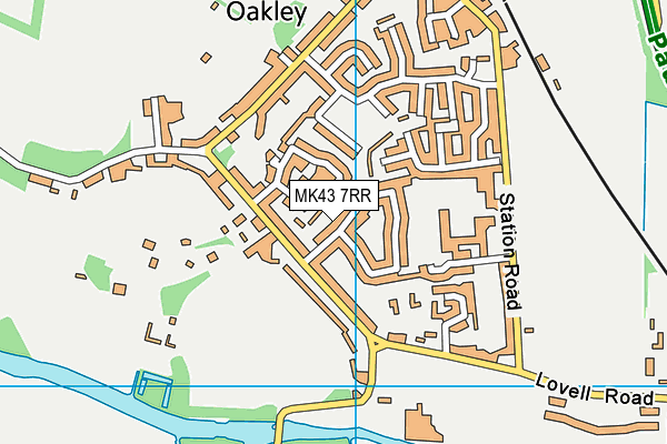 MK43 7RR map - OS VectorMap District (Ordnance Survey) MK43 7RR map - OS VectorMap District (Ordnance Survey)