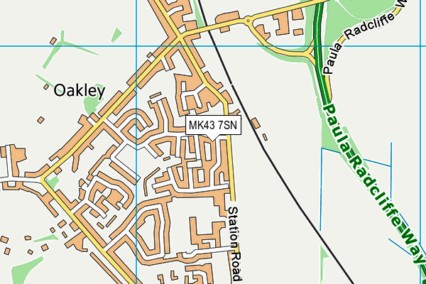 MK43 7SN map - OS VectorMap District (Ordnance Survey) MK43 7SN map - OS VectorMap District (Ordnance Survey)