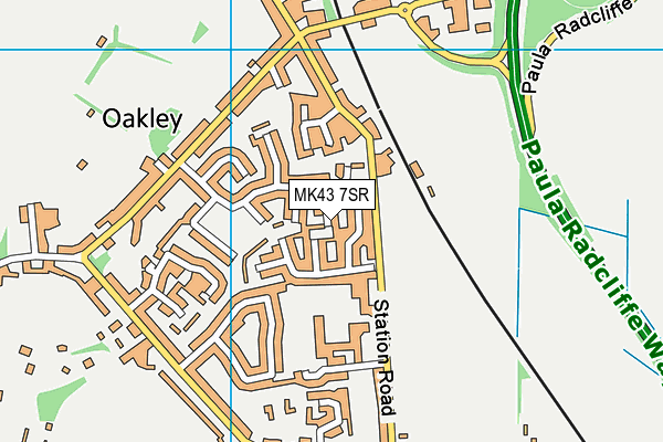 MK43 7SR map - OS VectorMap District (Ordnance Survey) MK43 7SR map - OS VectorMap District (Ordnance Survey)