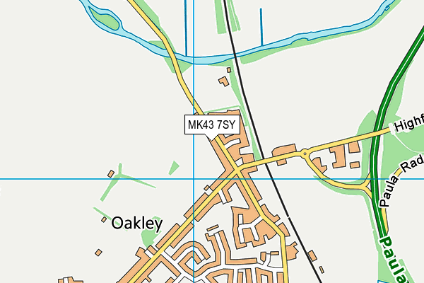 MK43 7SY map - OS VectorMap District (Ordnance Survey) MK43 7SY map - OS VectorMap District (Ordnance Survey)