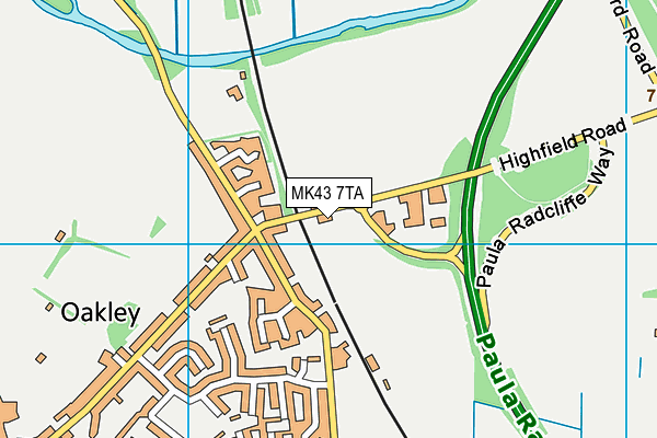 MK43 7TA map - OS VectorMap District (Ordnance Survey) MK43 7TA map - OS VectorMap District (Ordnance Survey)