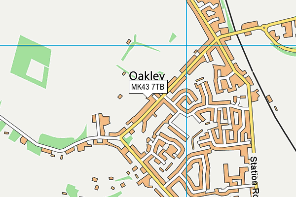 MK43 7TB map - OS VectorMap District (Ordnance Survey) MK43 7TB map - OS VectorMap District (Ordnance Survey)