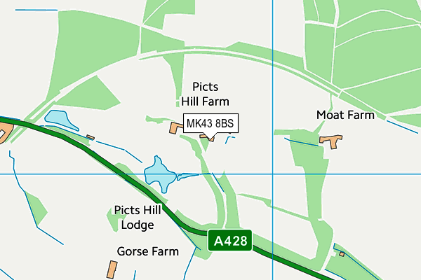 MK43 8BS map - OS VectorMap District (Ordnance Survey) MK43 8BS map - OS VectorMap District (Ordnance Survey)