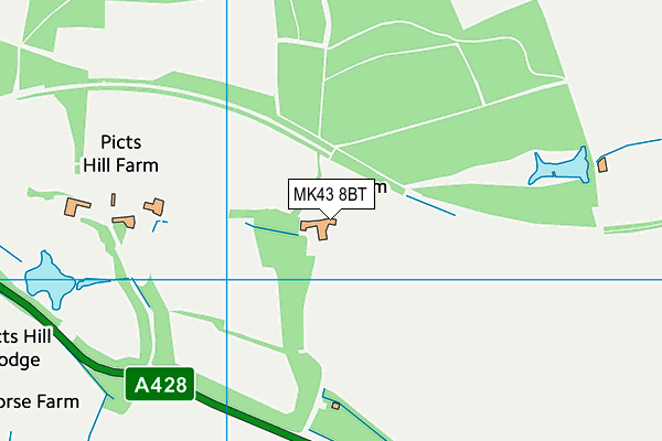 MK43 8BT map - OS VectorMap District (Ordnance Survey) MK43 8BT map - OS VectorMap District (Ordnance Survey)