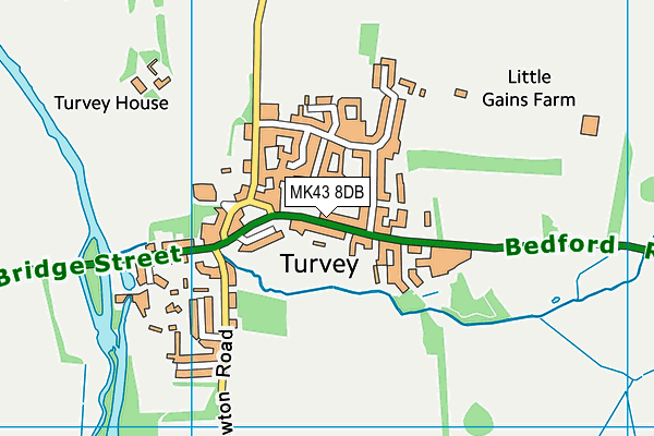 MK43 8DB map - OS VectorMap District (Ordnance Survey) MK43 8DB map - OS VectorMap District (Ordnance Survey)
