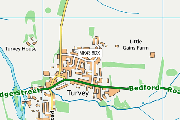 MK43 8DX map - OS VectorMap District (Ordnance Survey) MK43 8DX map - OS VectorMap District (Ordnance Survey)