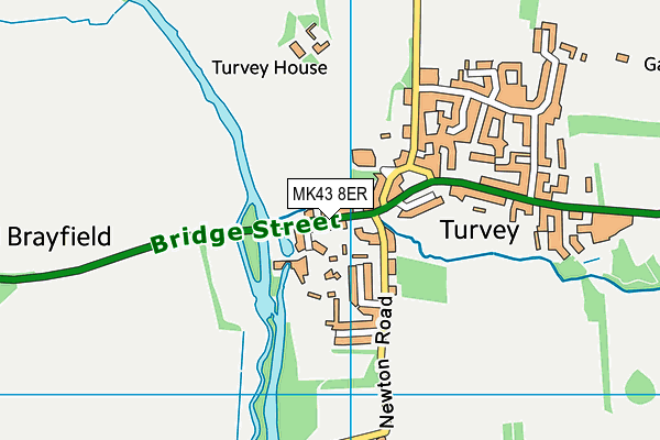 MK43 8ER map - OS VectorMap District (Ordnance Survey)
