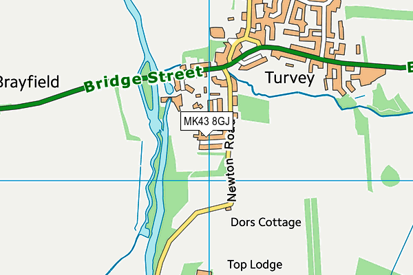 MK43 8GJ map - OS VectorMap District (Ordnance Survey) MK43 8GJ map - OS VectorMap District (Ordnance Survey)