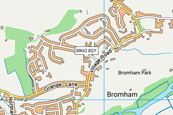 MK43 8GY map - OS VectorMap District (Ordnance Survey) MK43 8GY map - OS VectorMap District (Ordnance Survey)