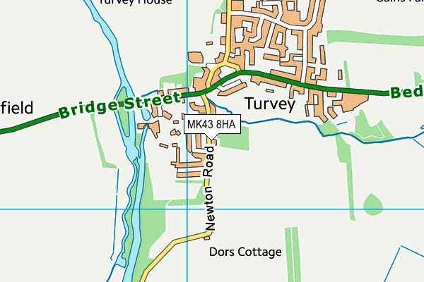 MK43 8HA map - OS VectorMap District (Ordnance Survey) MK43 8HA map - OS VectorMap District (Ordnance Survey)