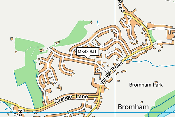 MK43 8JT map - OS VectorMap District (Ordnance Survey)