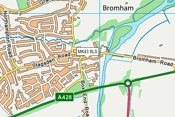 MK43 8LS map - OS VectorMap District (Ordnance Survey) MK43 8LS map - OS VectorMap District (Ordnance Survey)