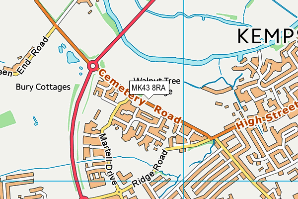MK43 8RA map - OS VectorMap District (Ordnance Survey) MK43 8RA map - OS VectorMap District (Ordnance Survey)