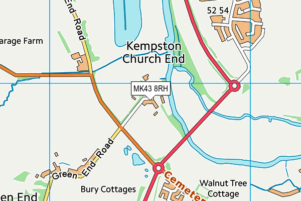 MK43 8RH map - OS VectorMap District (Ordnance Survey) MK43 8RH map - OS VectorMap District (Ordnance Survey)
