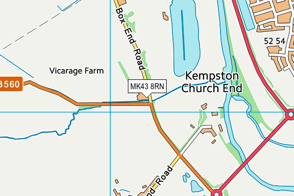 MK43 8RN map - OS VectorMap District (Ordnance Survey) MK43 8RN map - OS VectorMap District (Ordnance Survey)