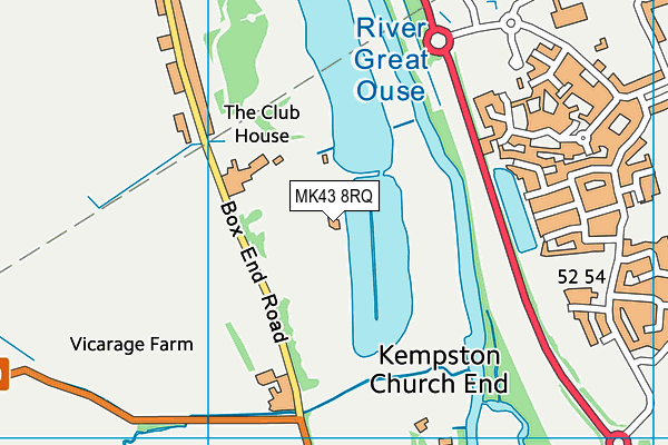 MK43 8RQ map - OS VectorMap District (Ordnance Survey)