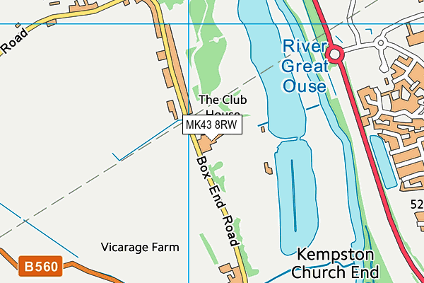MK43 8RW map - OS VectorMap District (Ordnance Survey) MK43 8RW map - OS VectorMap District (Ordnance Survey)