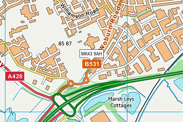 MK43 9AH map - OS VectorMap District (Ordnance Survey) MK43 9AH map - OS VectorMap District (Ordnance Survey)