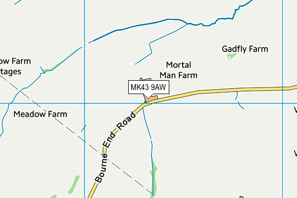 MK43 9AW map - OS VectorMap District (Ordnance Survey) MK43 9AW map - OS VectorMap District (Ordnance Survey)
