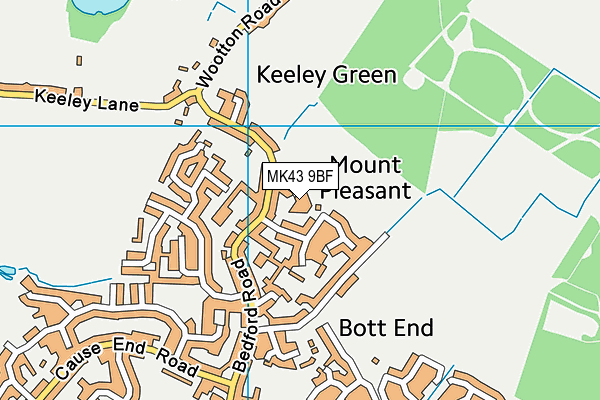 MK43 9BF map - OS VectorMap District (Ordnance Survey) MK43 9BF map - OS VectorMap District (Ordnance Survey)