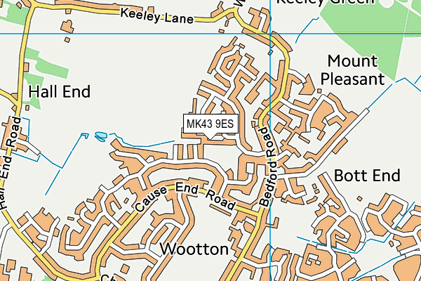 MK43 9ES map - OS VectorMap District (Ordnance Survey) MK43 9ES map - OS VectorMap District (Ordnance Survey)