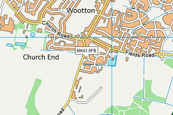 MK43 9FB map - OS VectorMap District (Ordnance Survey) MK43 9FB map - OS VectorMap District (Ordnance Survey)