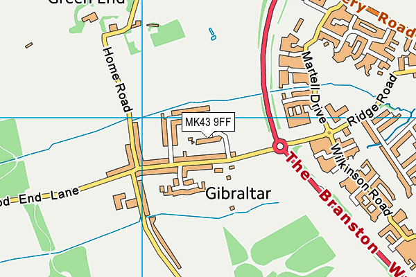 MK43 9FF map - OS VectorMap District (Ordnance Survey) MK43 9FF map - OS VectorMap District (Ordnance Survey)