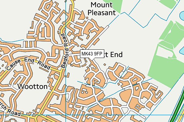 MK43 9FP map - OS VectorMap District (Ordnance Survey) MK43 9FP map - OS VectorMap District (Ordnance Survey)